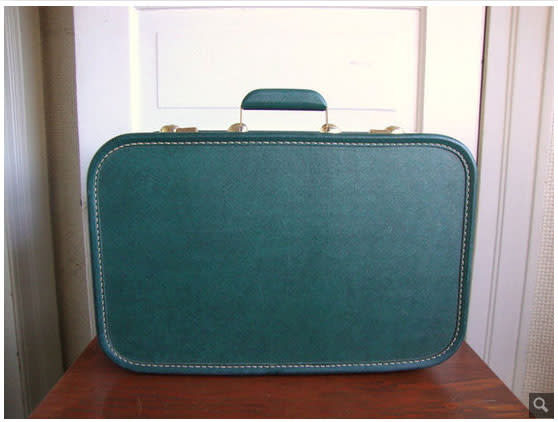 Teal Vintage Suitcase