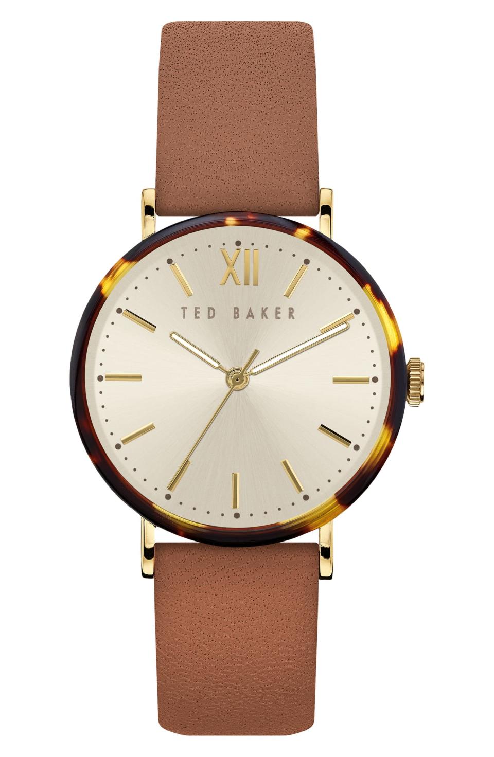 Ted Baker Phylipa Leather Strap Watch, 37mm. Image via Nordstrom.