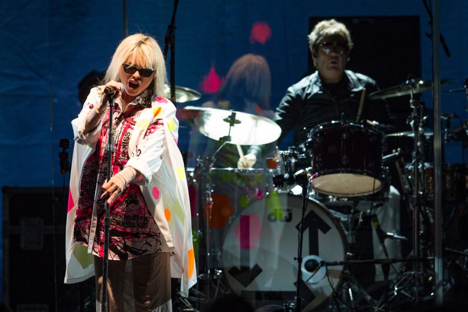 Debbie Harry performs with Blondie to a packed crowd on the Mountain Avenue Stage during Bohemian Nights at NewWestFest on Saturday, August 11, 2018. 