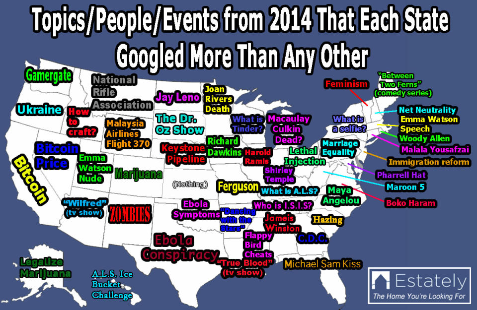 Find out what your state Googled more than any other in 2014