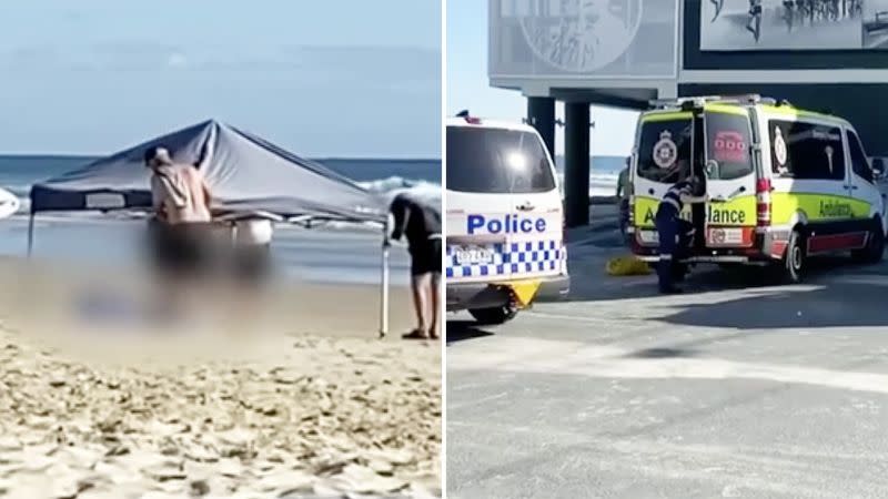 Seen here, Dr Mick Barry died after being caught in a powerful rip at Currumbin beach.