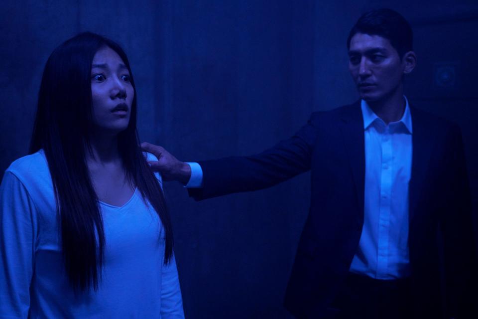 Hyo-jung (Lee Chae-young) gets spooked in The Cursed Lesson (PHOTO: Golden Village Pictures) 