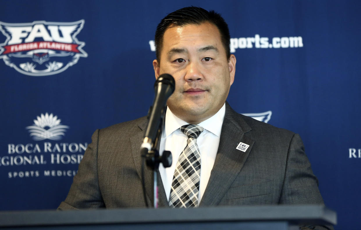 Patrick Chun took the Washington State job after nearly six years leading the FAU athletic department. (AP Photo/J Pat Carter, File)