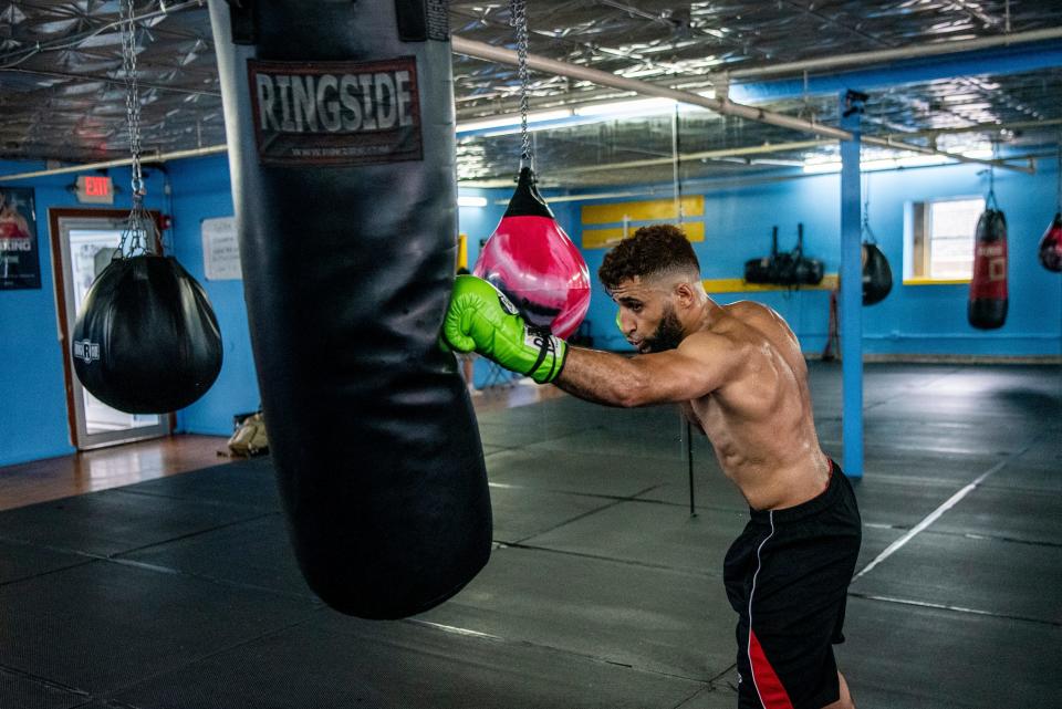 Saleh Ali, owner of Ape Kingdom Boxing in West New York, NJ is shown in the gym on Tuesday July 27, 2022. 