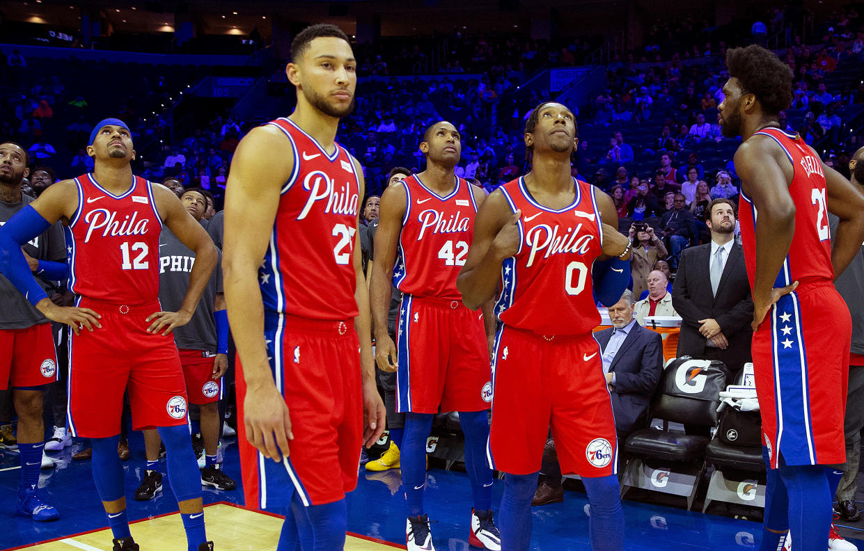 The 76ers are looking up in the Eastern Conference standings. (Mitchell Leff/Getty Images)