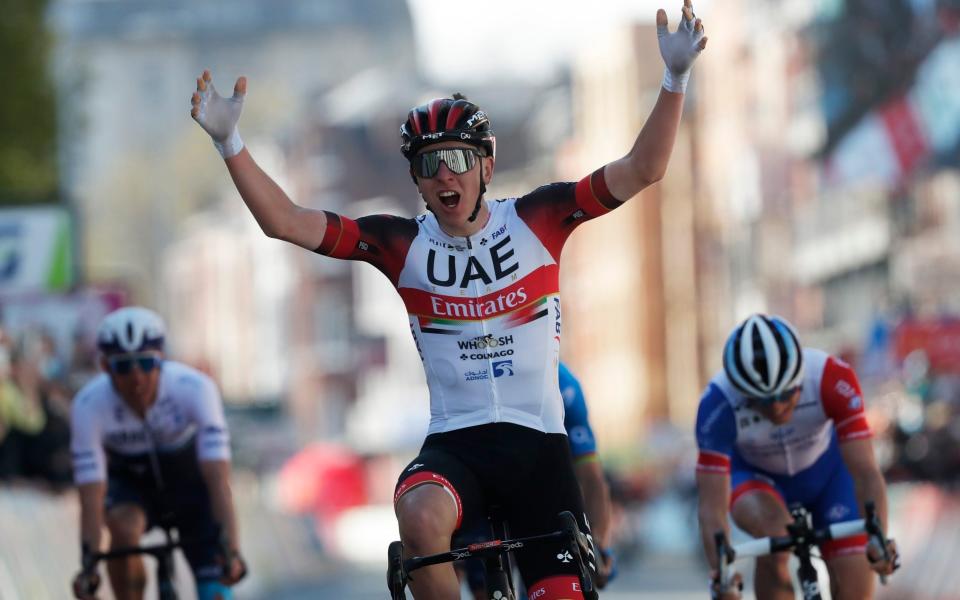 Tadej Pogacar – Tadej Pogacar wins Liege-Bastogne-Liege ahead of Julian Alaphilippe; Demi Vollering takes women's race - GETTY IMAGES