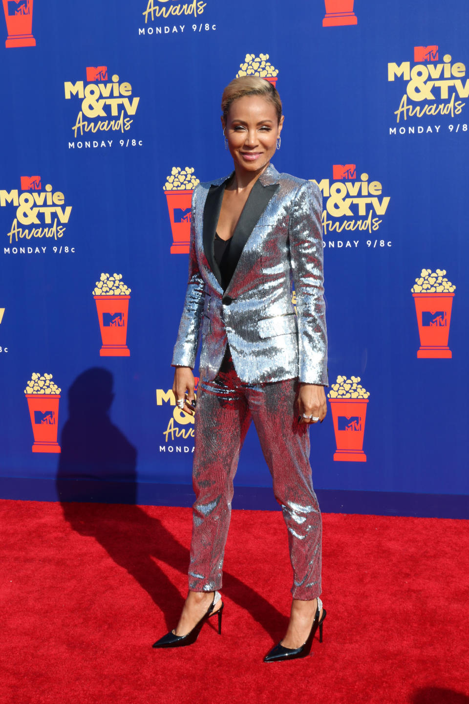 Jada Pinkett Smith at the 2019 MTV Movie & TV Awards at the Barker Hanger on June 15, 2019 in Santa Monica, CA (Photo by Katrina Jordan/Sipa USA)