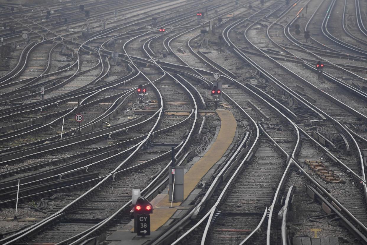 Half of Britain's rail lines will be closed during the strikes. (Reuters)