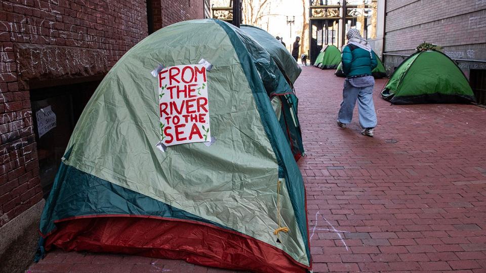 Emerson tent against Israel