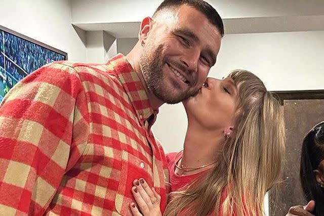 Taylor Swift Wears Sheer JPG Top on PDA Date With Travis Kelce