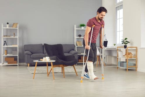 <span class="caption">Counterintuitively, exercise may actually help the process.</span> <span class="attribution"><a class="link " href="https://www.shutterstock.com/image-photo/successful-rehabilitation-recovery-people-after-physical-1911989704" rel="nofollow noopener" target="_blank" data-ylk="slk:Studio Romantic/ Shutterstock;elm:context_link;itc:0;sec:content-canvas">Studio Romantic/ Shutterstock</a></span>