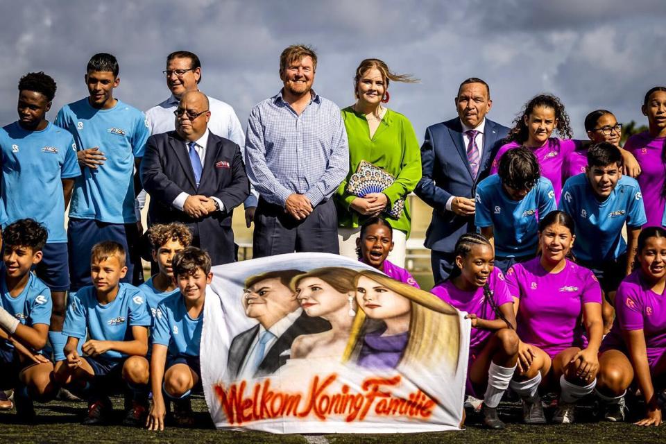 King Willem-Alexander of The Netherlands, Queen Maxima of The Netherlands and Princess Amalia of The Netherlands