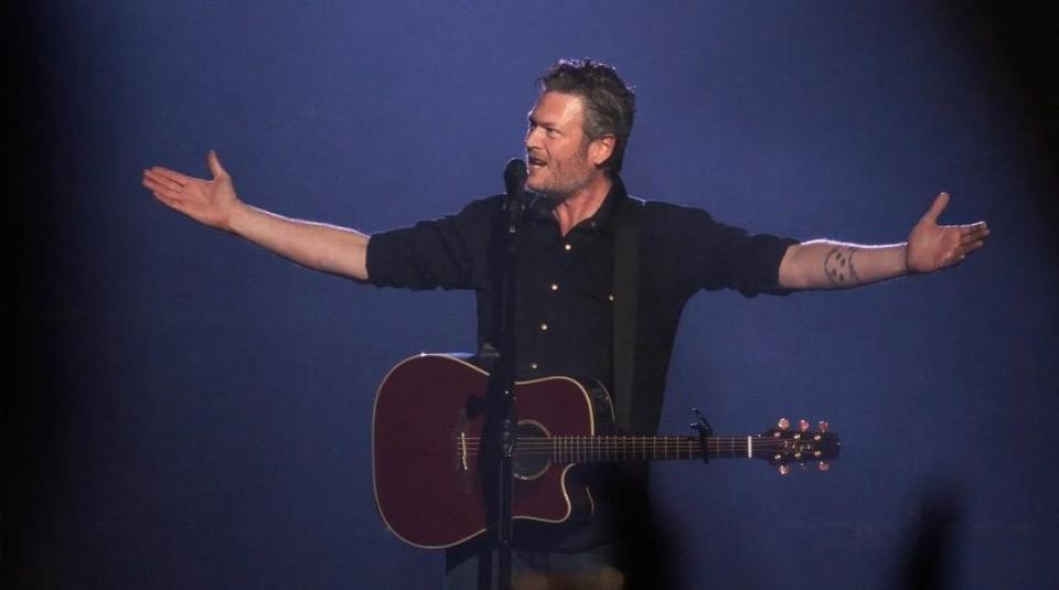 Country music star Blake Shelton will perform March 18 at the T-Mobile Center.