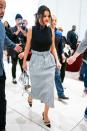 <p>The songstress looked sleek in a pencil skirt whilst out-and-about in New York, October 2019.</p>