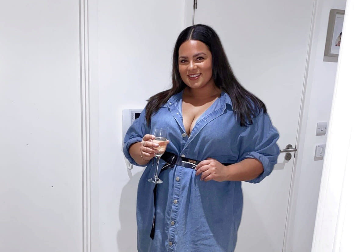 Jaz Harris, who overcame verbal abuse about her appearance and became a plus-size model, is keen to encourage other women to find body confidence. (SWNS)