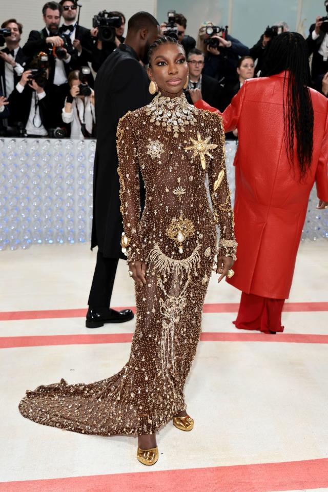 Michaela Coel Wows In Custom Beaded Schiaparelli Couture At The Met Gala