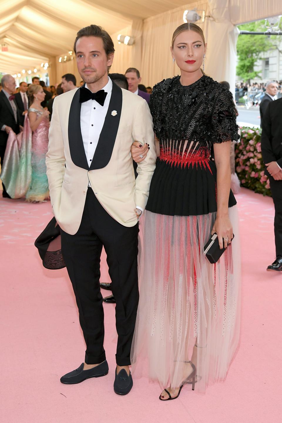 Maria Sharapova, right, and Alexander Gilkes attend The 2019 Met Gala at the Metropolitan Museum of Art in New York City.
