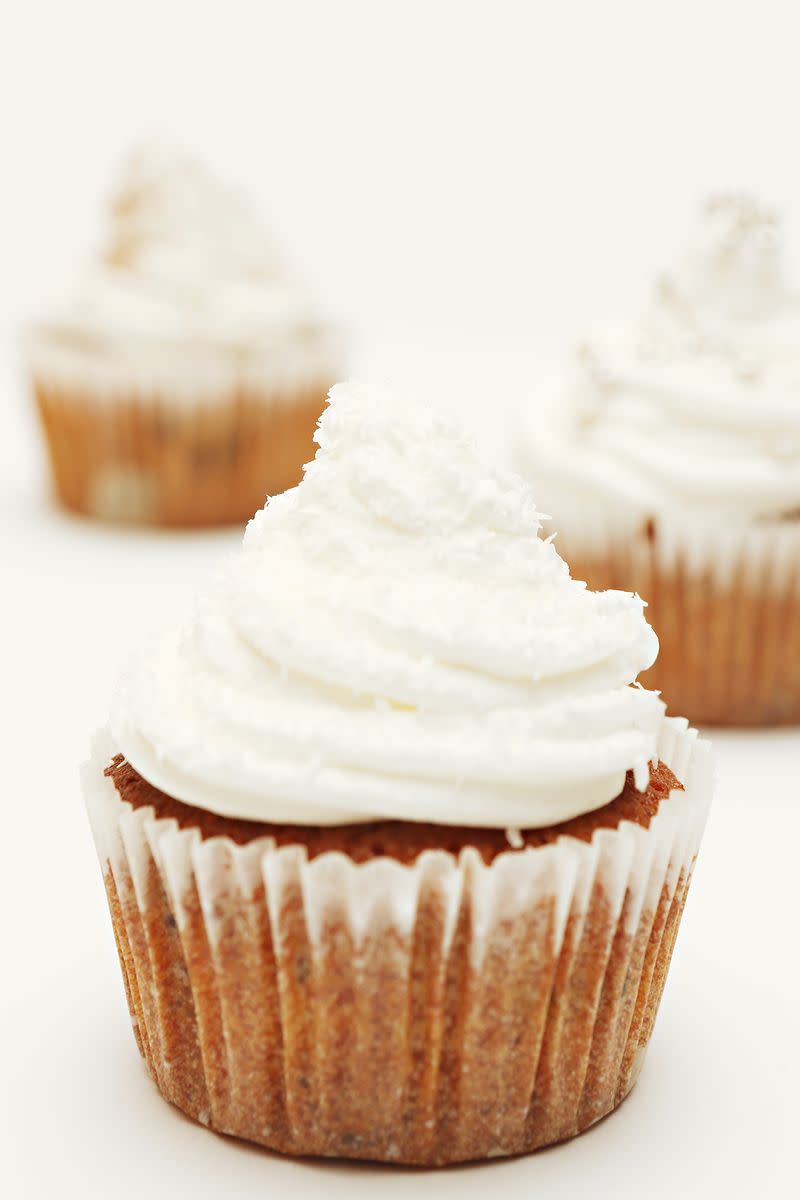 Pumpkin Spice Cupcakes with Orange Sour Cream Frosting