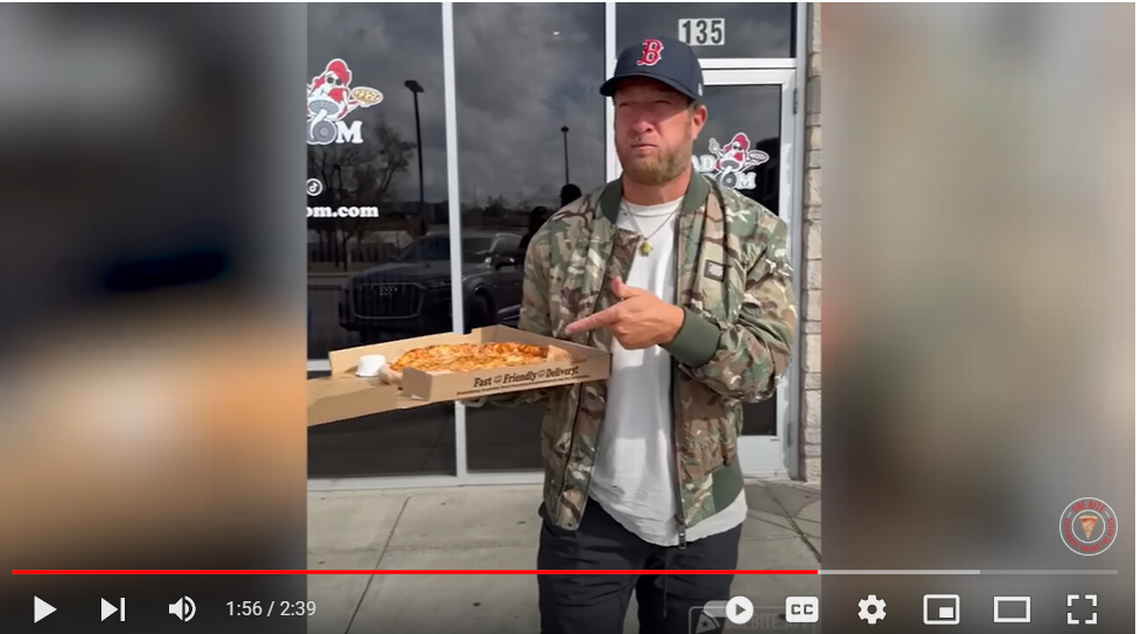 Dave Portnoy tried Mad Mushroom pizza during a recent visit to Lexington.