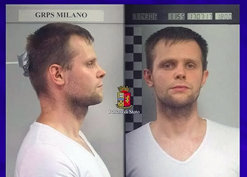 Kidnap suspect Lukasz Herba is being held in Italy (Picture: Rex)