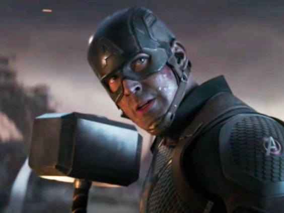 Captain America lifted Thor’s hammer in ‘Avengers: Endgame’ (Marvel Studios)