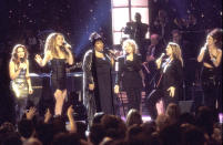 <p>Gloria Estefan, Mariah Carey, Aretha Franklin, Carole King, Celine Dion and Shania Twain (Photo by KMazur/WireImage)</p> 