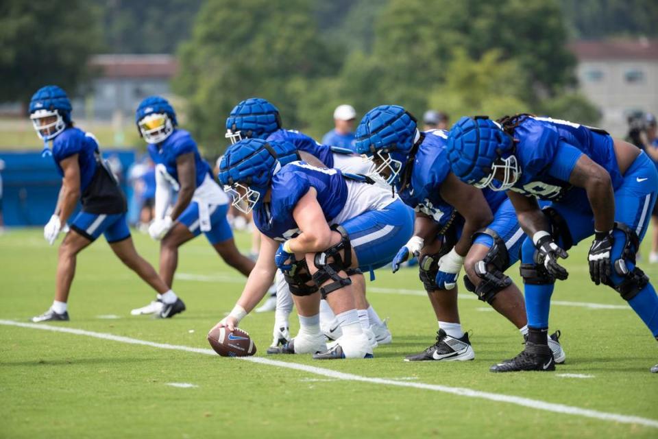 How successful Kentucky football was in rebuilding an offensive line that struggled mightily in 2022 will go far in determining the 2023 win total.