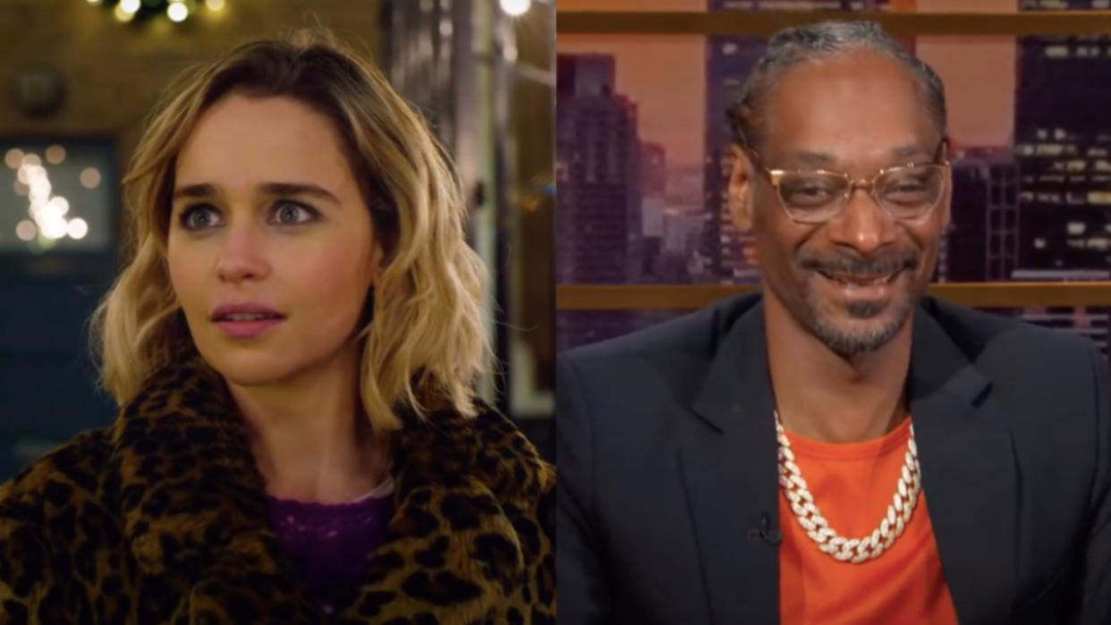  Emilia Clarke Snoop Dogg side by side 