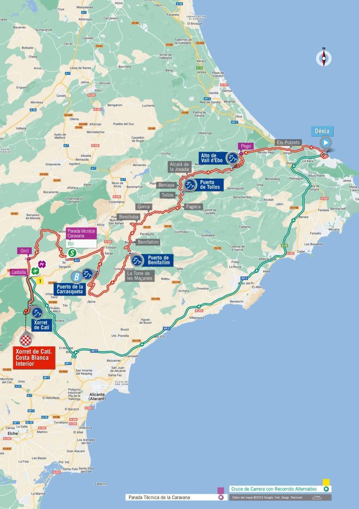 La Vuelta a Espana 2023 – stage 8 map (LaVuelta)