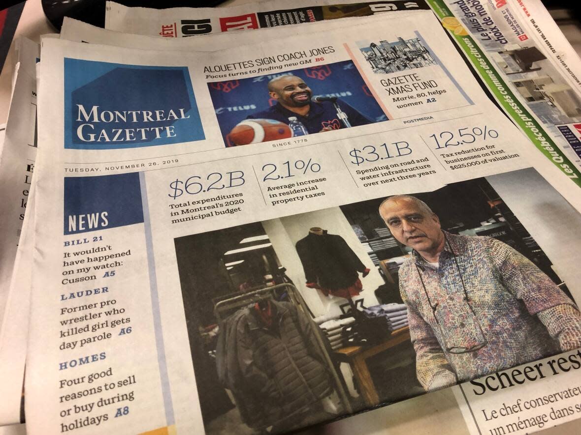 The Montreal Gazette may lose 10 staff as a part of new cuts by Postmedia.  (CBC - image credit)