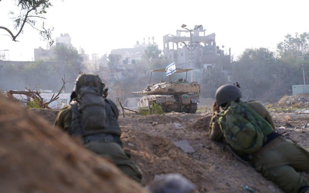 Israeli soldiers storm a Hamas outpost in northern Gaza Strip