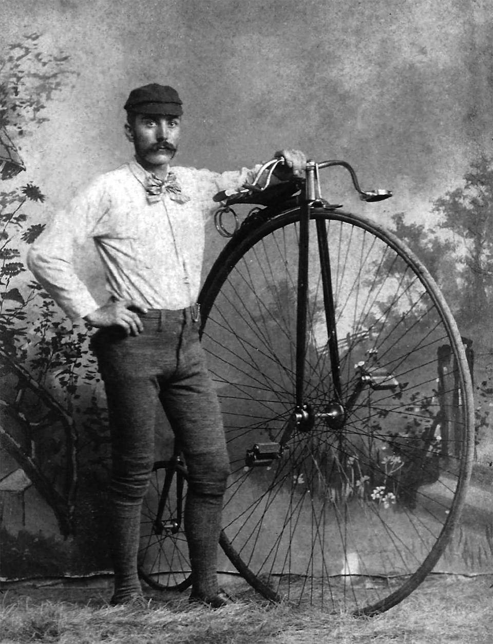 The 50-inch Victor High Wheel, made by the Overman Wheel Company of Chicopee, Mass., in a photo from 1889.