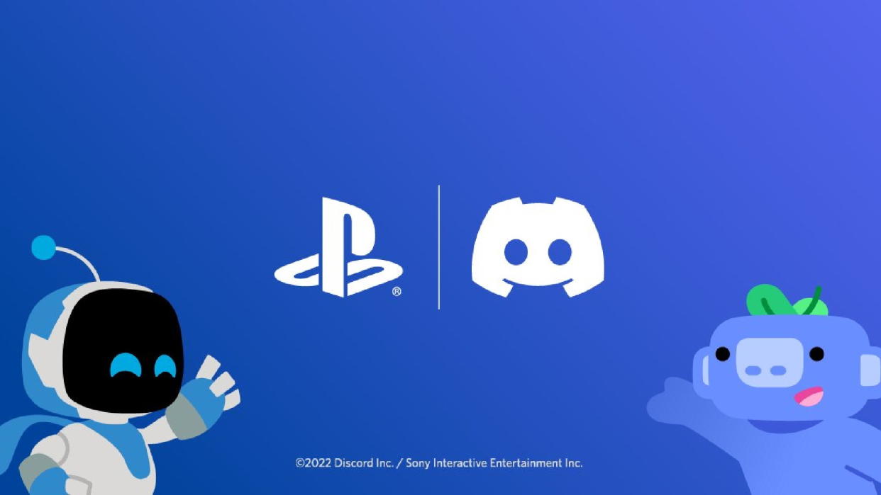  PlayStation and Discord logos and their respective mascots 