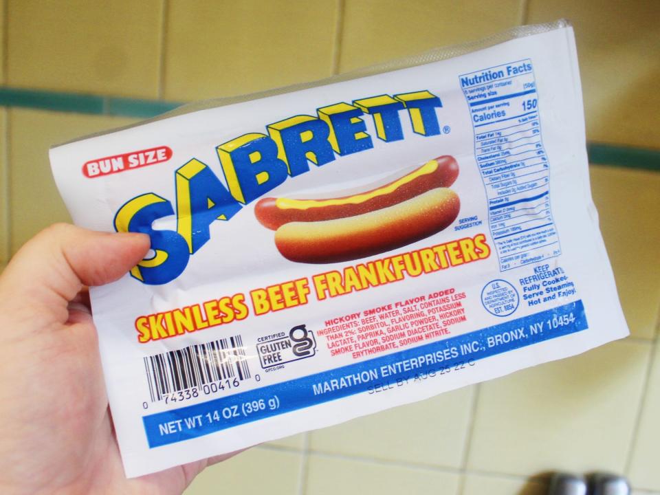 sabrett hot dogs