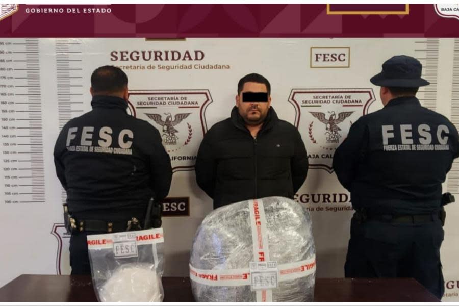 Fuerza estatal decomisa 26 kilos de metanfetamina y detiene a presunto responsable