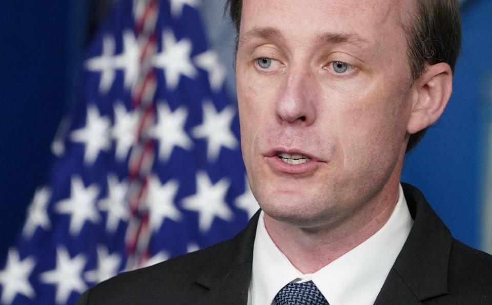 National Security Advisor Jake Sullivan speaks during the daily briefing of the White House on June 7, 2021.