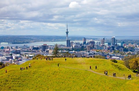 Auckland with Sky Tower from Mount Eden - Credit: Getty