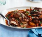 <p>A piping hot pot roast is just what everyone will want to keep them warm amid the chilly holiday temps. </p><p><em><a href="https://www.womansday.com/food-recipes/food-drinks/recipes/a52062/pot-roast-and-root-vegetables/" rel="nofollow noopener" target="_blank" data-ylk="slk:Get the Pot Roast and Root Vegetables recipe." class="link ">Get the Pot Roast and Root Vegetables recipe. </a></em></p>