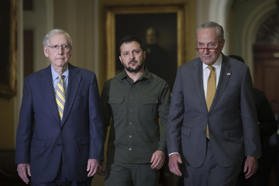 Ukrainian President Volodymyr Zelensky Meets With U.S. Lawmakers On Capitol Hill