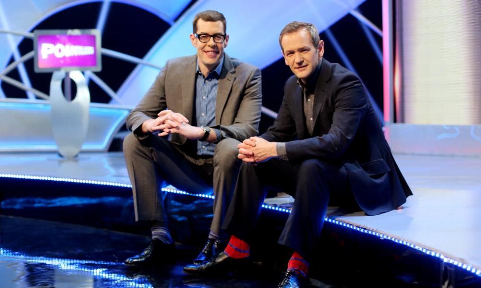 Richard Osman (left) on the set of Pointless with Alexander Armstrong.