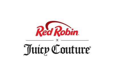 Red Robin and Juicy Couture logo lockup