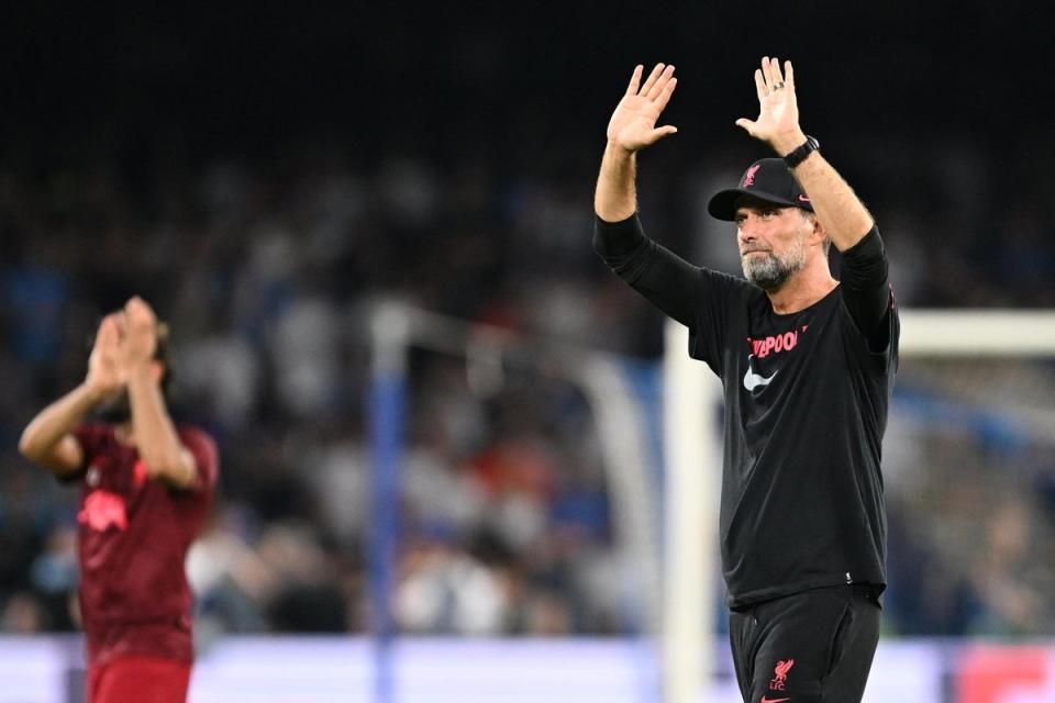 Jurgen Klopp apologised to traveling Liverpool fans after their 4-1 loss to Napoli  (Getty Images)