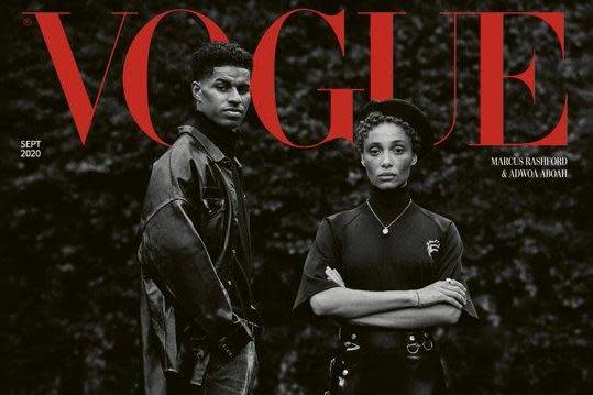 Marcus Rashford and model Adwoa Aboahl feature on the cover of British Vogue's activist-themed September issue: Vogue