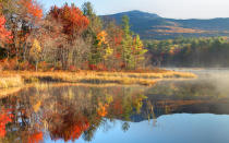 <p>What to do: In the shadow of Mount Monadnock, the most-climbed mountain in the western hemisphere and the second most climbed mountain in the world, Peterborough is a comfortable town to base your own summit attempt. Monadnock State Park boasts 38 hiking (sometimes overlapping) trails that stretch approximately 35 miles, with options for every skill level. There's plenty of good eating once you get off the mountain: <a rel="nofollow noopener" href="http://www.waterhousenh.com/" target="_blank" data-ylk="slk:Waterhouse;elm:context_link;itc:0;sec:content-canvas" class="link ">Waterhouse</a>, <a rel="nofollow noopener" href="http://www.pearl-peterborough.com/" target="_blank" data-ylk="slk:Pearl;elm:context_link;itc:0;sec:content-canvas" class="link ">Pearl</a>, and—for a good old burger and fries—<a rel="nofollow noopener" href="http://www.bantam-peterborough.com/" target="_blank" data-ylk="slk:Bantam Grill;elm:context_link;itc:0;sec:content-canvas" class="link ">Bantam Grill</a>.</p> <p>Where to stay: Rent a furnished apartment at the <a rel="nofollow noopener" href="http://www.ourtowninn.com/" target="_blank" data-ylk="slk:Our Town Inn;elm:context_link;itc:0;sec:content-canvas" class="link ">Our Town Inn</a>, or settle in at the <a rel="nofollow noopener" href="http://www.littleriverbedandbreakfast.com/" target="_blank" data-ylk="slk:Little River Bed & Breakfast;elm:context_link;itc:0;sec:content-canvas" class="link ">Little River Bed & Breakfast</a> along the Nubanusit River.</p>