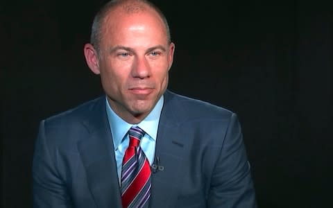 Michael Avenatti, attorney and spokesperson for Stormy Daniels gives an interview - Credit: Joe Frederick/AP