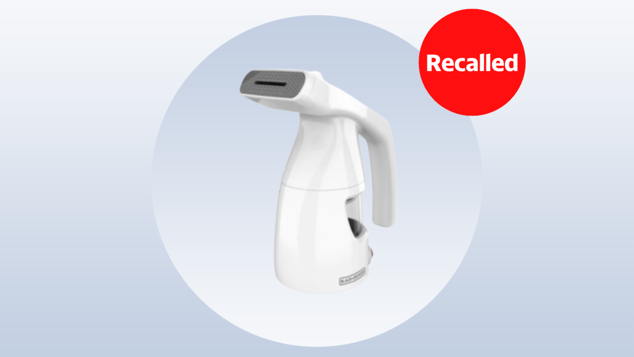 recalled Black + Decker garment steamer