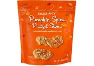 <p><strong>TJ's classic pretzel slims are filled with spices, lemon peel and a pumpkin spice-infused yogurt coating in this seasonal version. </strong>You'll love this crunchy and chewy treat that provides the perfect combination of salty and sweet.</p>