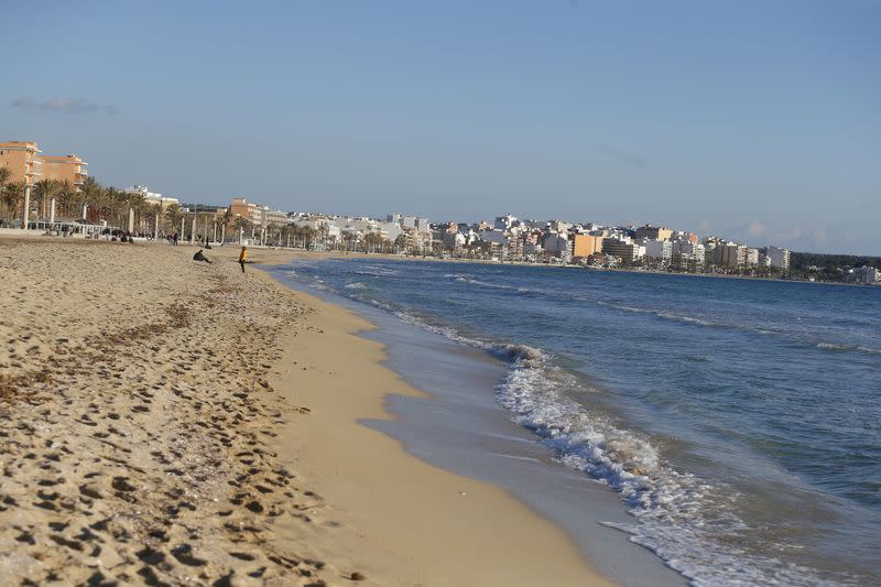 FILE PHOTO: A view shows El Arenal beach in Palma de Mallorca