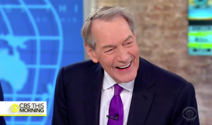 Charlie Rose’s return to <em>CBS This Mornin</em>g was a cheerful one. (Photo: CBS)