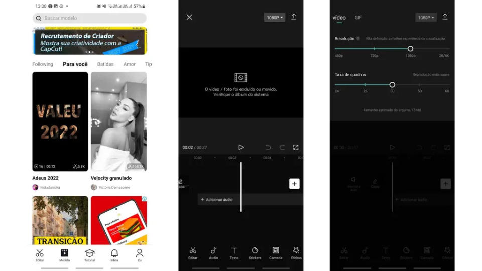 O CapCut é simples, gratuito e fundamental para quem produz vídeos curtos para o Instagram e TikTok (Imagem: Alveni Lisboa/Canaltech)